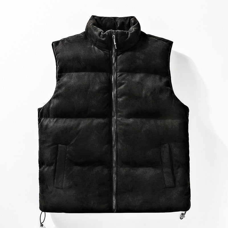 Simple Stand-up Collar Cotton-padded Vest