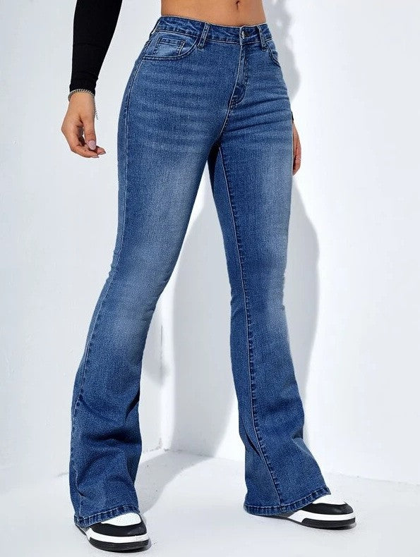 Casual High Waist Slim-fit Stretch Jeans